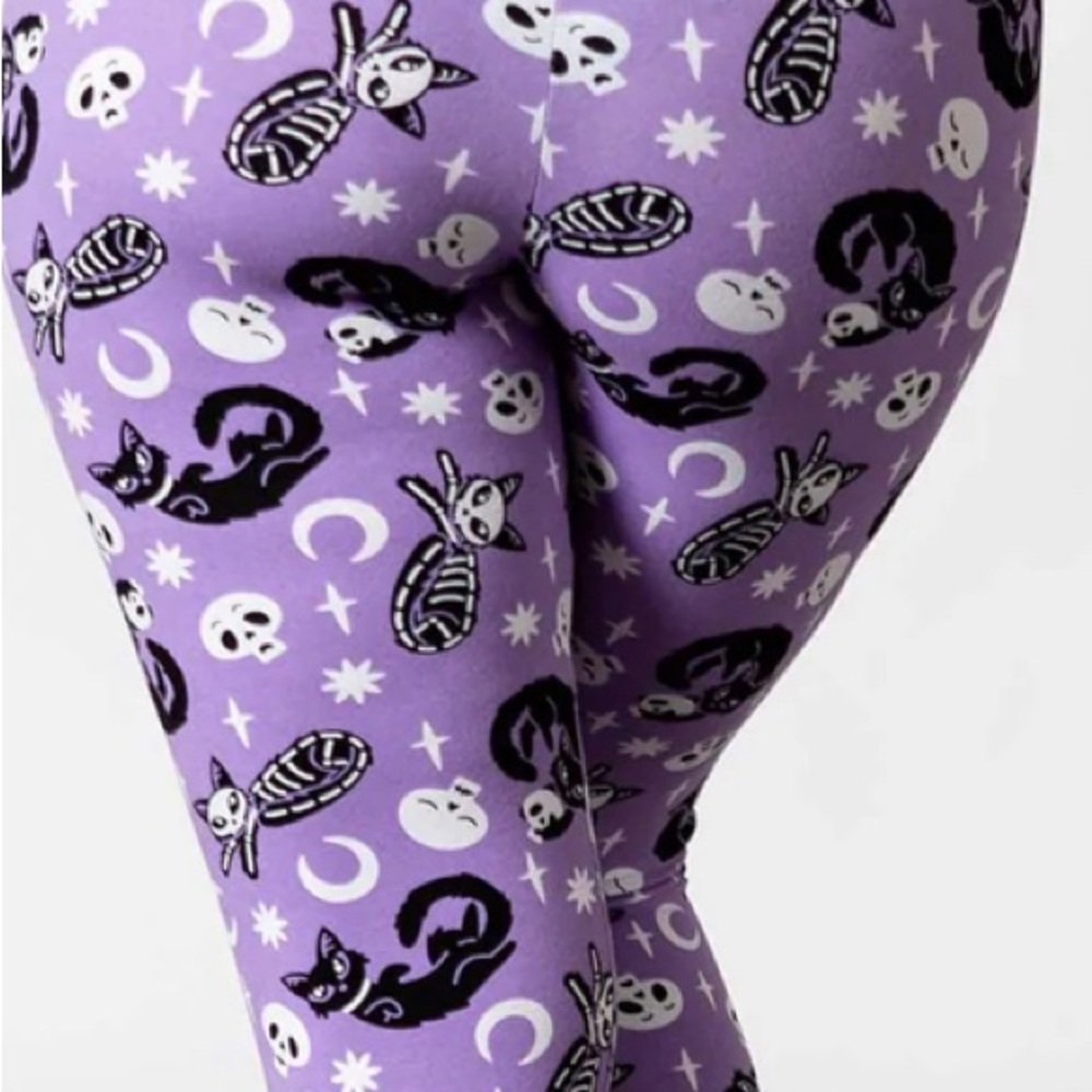 Killstar worn preloved PURR OFF SIZE xl LEGGINGS goth punk cute kawaii